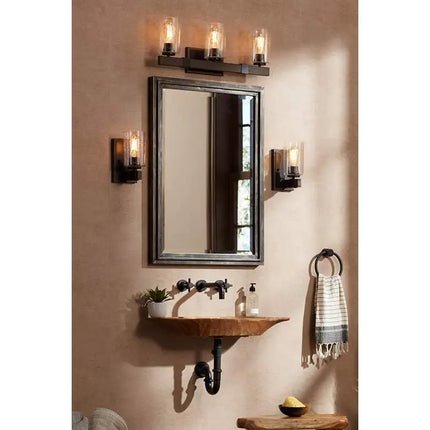 Franklin Iron Works Poetry 9" High Seeded Glass Wall Sconces Set of 2 Franklin Iron Works