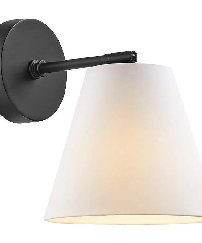 1-Light Wall Sconce in Matte Black (Set of 2) Barnes and Ivy