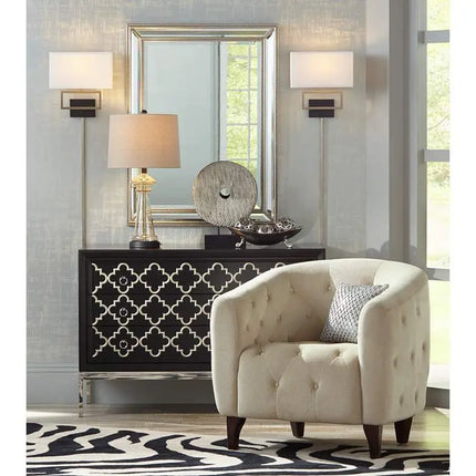 Possini Euro Trixie Brushed Nickel Rectangle Plug-In Wall Lamps Set of 2 Possini Euro Design