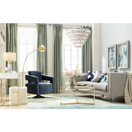 Star Gate Medium 11" High Green and Golden Glass Vase Cyan Design