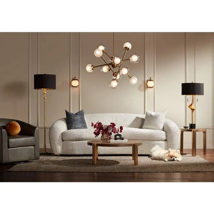 Possini Euro Athena 35 1/2" Black Shade Gold Leaf Modern Table Lamp Possini Euro Design