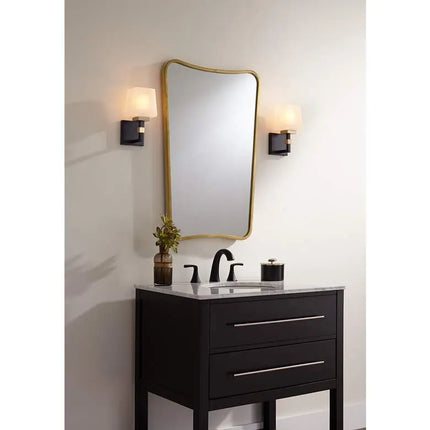 Possini Euro Beauregard Wall Sconce Set with Uttermost Segundo Wall Mirror Possini Euro Design