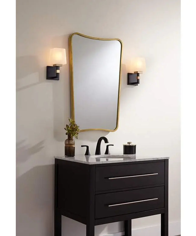 Possini Euro Beauregard Wall Sconce Set with Uttermost Segundo Wall Mirror Possini Euro Design