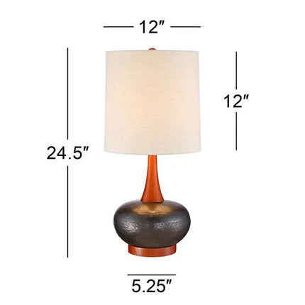 360 Lighting Andi 24 1/2" Brown Gourd Modern Ceramic Lamps Set of 2 360 Lightning