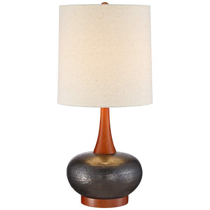 360 Lighting Andi 24 1/2" Wood and Ceramic Mid-Century Modern Lamp