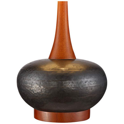 360 Lighting Andi 24 1/2" Wood and Ceramic Mid-Century Modern Lamp
