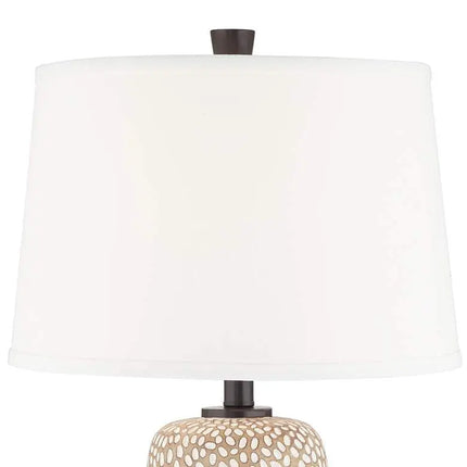 360 Lighting Anna 27 1/4" Pebbled Coastal Modern Table Lamps Set of 2 360 Lightning