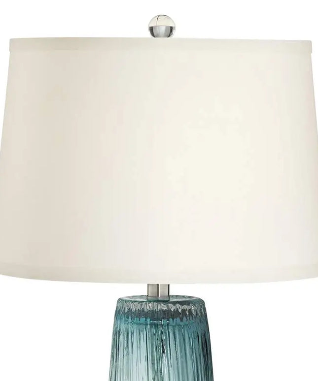 360 Lighting Artic Blue Sea Handcrafted Modern Glass Table Lamp 360 Lightning