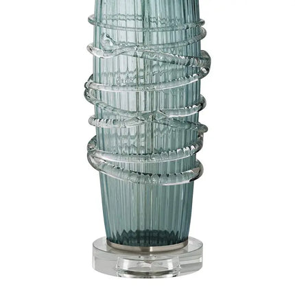 360 Lighting Artic Blue Sea Handcrafted Modern Glass Table Lamp 360 Lightning