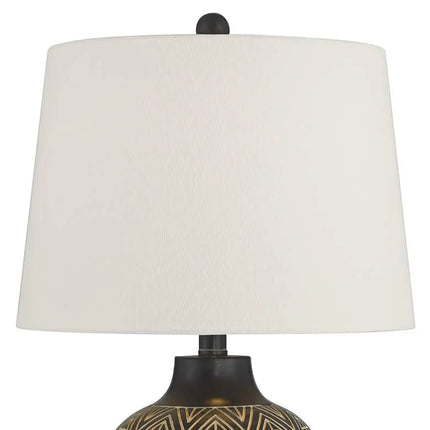 360 Lighting Benito 23 1/2" High Diamond Pattern Jar Table Lamp 360 Lightning