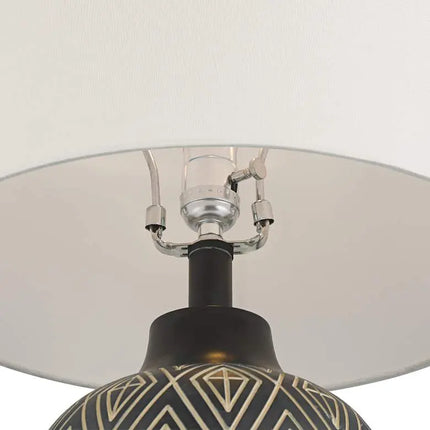 360 Lighting Benito 23 1/2" High Diamond Pattern Jar Table Lamp 360 Lightning