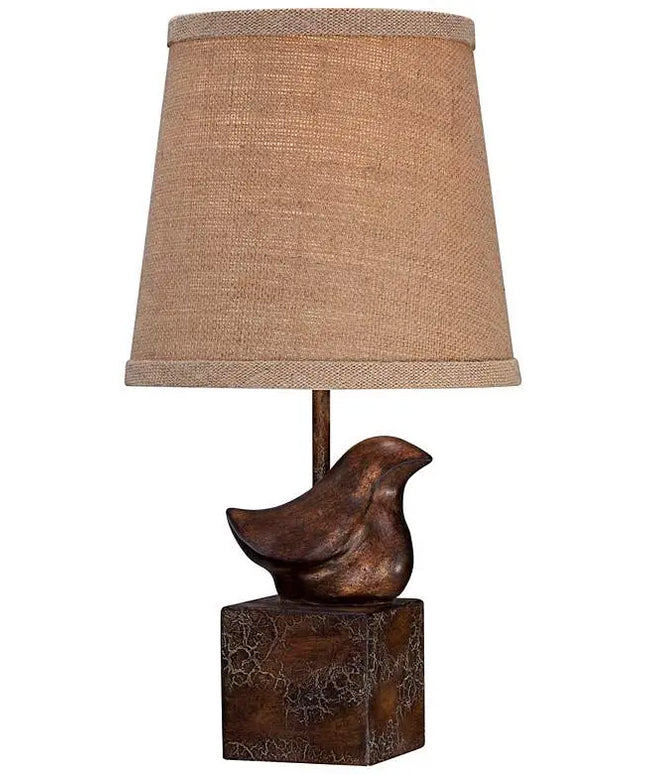 360 Lighting Bird Moderne 15 1/2" Crackle Finish Small Accent Lamp 360 Lightning