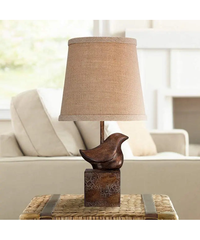 360 Lighting Bird Moderne 15 1/2" Crackle Finish Small Accent Lamp 360 Lightning
