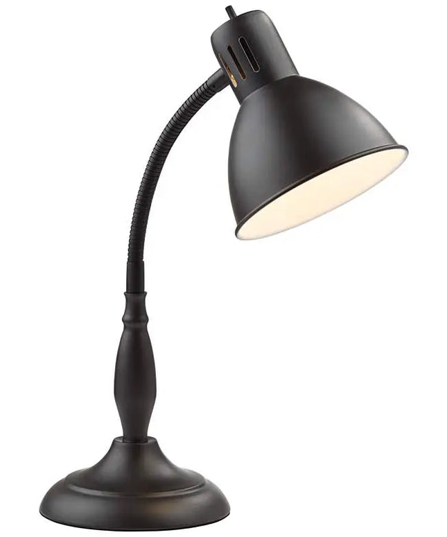 360 Lighting Breck 17" Traditional Bronze Flex Arm Gooseneck Desk Lamp 360 Lightning