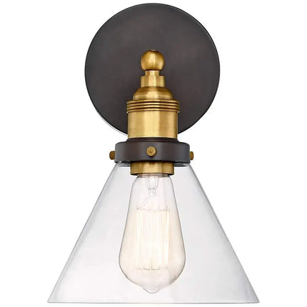 360 Lighting Burke 10 3/4" Bronze Warm Brass LED Wall Sconces Set of 2 360 Lightning