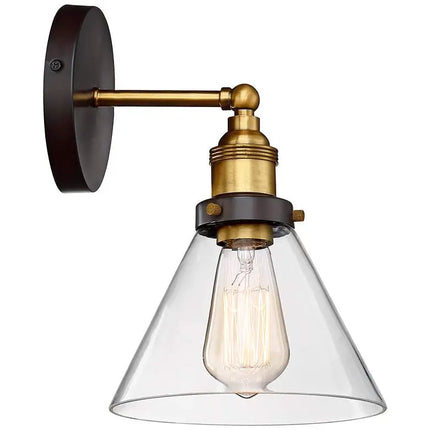 360 Lighting Burke 10 3/4" Bronze Warm Brass LED Wall Sconces Set of 2 360 Lightning