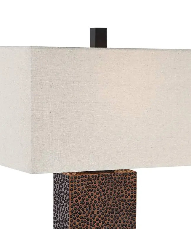 360 Lighting Caldwell 24 3/4" Hammered Bronze Table Lamps Set of 2 360 Lightning