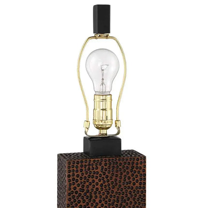 360 Lighting Caldwell 24 3/4" Hammered Bronze Table Lamps Set of 2 360 Lightning