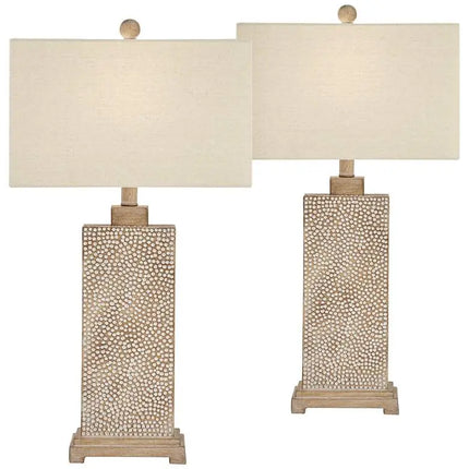 360 Lighting Caldwell 26 3/4" Hammered Base Table Lamps Set of 2 360 Lightning