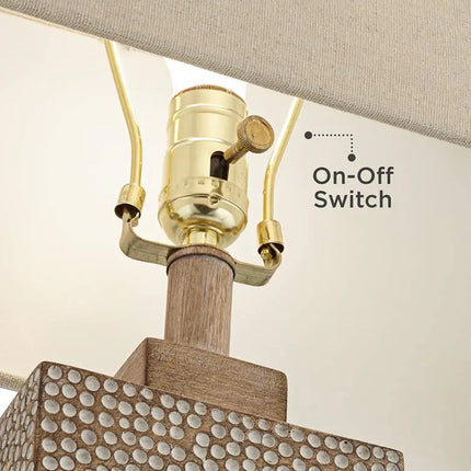 360 Lighting Caldwell 26 3/4" Hammered Base Table Lamps Set of 2 360 Lightning