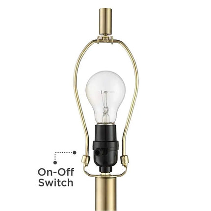 360 Lighting Camile 25" Brass Finish Metal USB Table Lamps Set of 2 360 Lightning