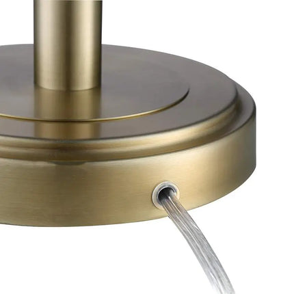 360 Lighting Camile 25" Brass Finish Metal USB Table Lamps Set of 2 360 Lightning