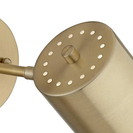 360 Lighting Carla 7" High Polished Brass Hardwire Wall Lamps Set of 2 360 Lighting