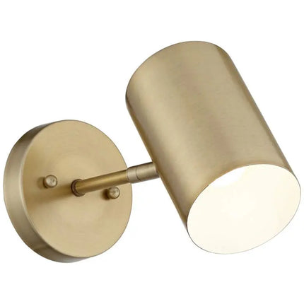 360 Lighting Carla 7" High Polished Brass Hardwire Wall Lamps Set of 2 360 Lighting