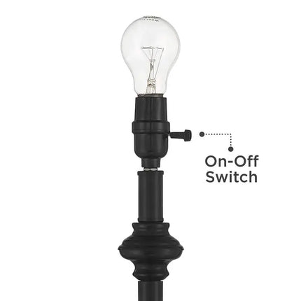 360 Lighting Carter Black and Cream 3-Piece Floor and Table Lamp Set 360 Lightning