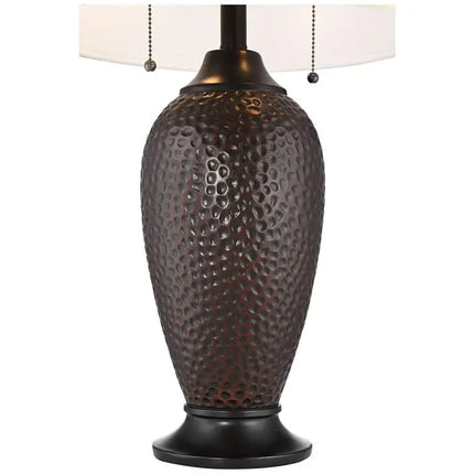 360 Lighting Cody 26" Hammered Oiled Bronze Table Lamps Set of 2 360 Lightning