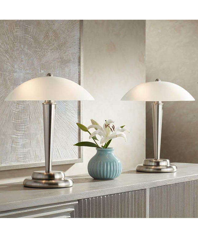 360 Lighting Deco Dome 17" High Touch On-Off Accent Lamps Set of 2