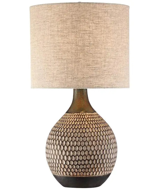 360 Lighting Emma 21" High Textured Ceramic Mid-Century Table Lamp 360 Lightning