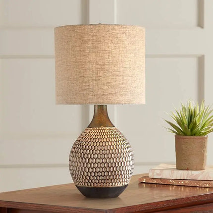 360 Lighting Emma 21" High Textured Ceramic Mid-Century Table Lamp 360 Lightning