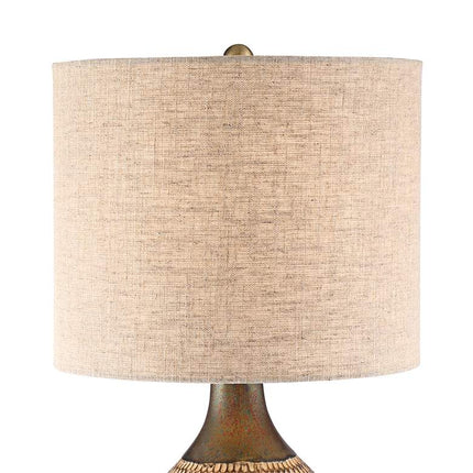 360 Lighting Emma 21" High Textured Ceramic Mid-Century Table Lamp 360 Lightning