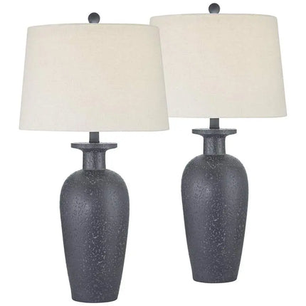 360 Lighting Glenwood 28" Charcoal Gray Table Lamps Set of 2 360 Lightning