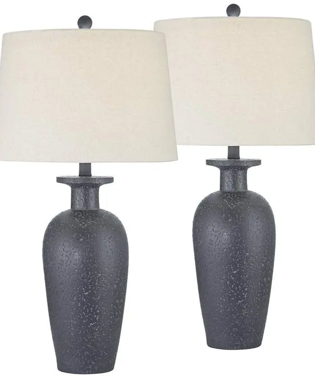 360 Lighting Glenwood 28" Charcoal Gray Table Lamps Set of 2 360 Lightning