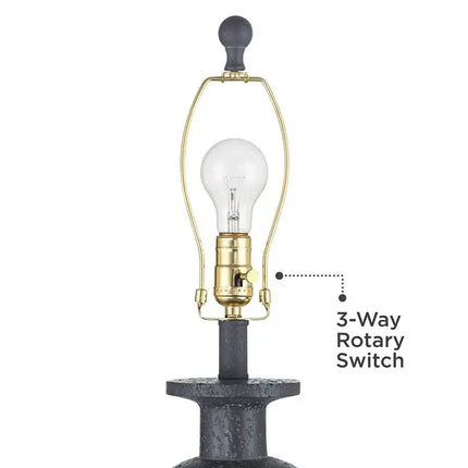 360 Lighting Glenwood 28" Charcoal Gray Table Lamps Set of 2 360 Lightning