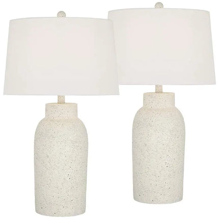 360 Lighting Jaime 27 1/2" Faux White Sandstone Table Lamps Set of 2 360 Lightning