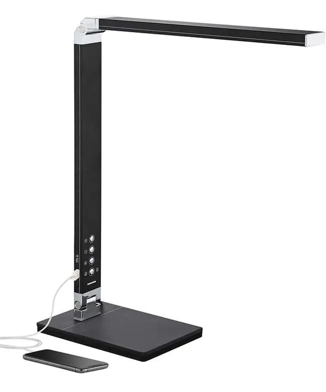 360 Lighting Jett 16 1/2" Black Modern LED Desk Lamp with USB Port 360 Lightning