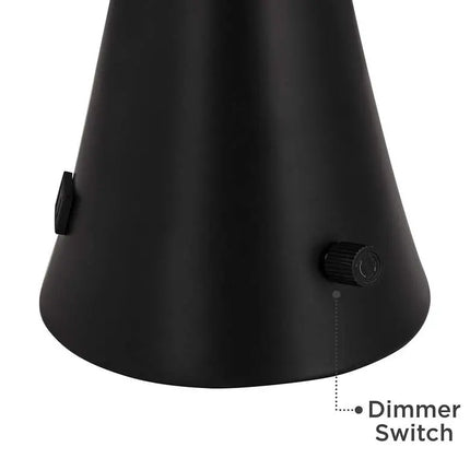 360 Lighting Karl 28 1/4" Black Finish Outlet-USB Table Lamps Set of 2 360 Lightning