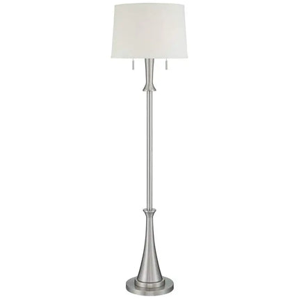 360 Lighting Karl 63 3/4" High Luxe Modern Brushed Nickel Floor Lamp 360 Lightning