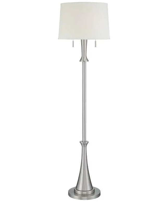 360 Lighting Karl 63 3/4" High Luxe Modern Brushed Nickel Floor Lamp 360 Lightning