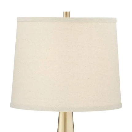 360 Lighting Karla 25" Brass Finish Modern USB Table Lamps Set of 2 360 Lightning
