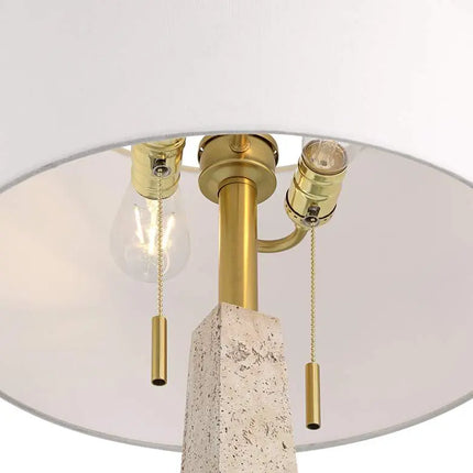 360 Lighting Lorena 29 1/4" Modern Brass and Sandstone Table Lamp 360 Lightning