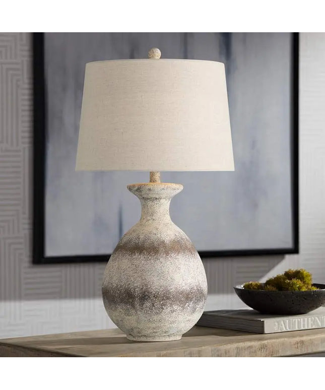 360 Lighting Lorraine 27" High Beige Terracotta Table Lamp 360 Lightning