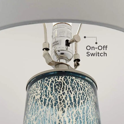 360 Lighting Marcus 30" Tapered Column Mercury Glass Lamps Set of 2 360 Lightning