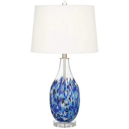 360 Lighting Marnie 27 3/4" Blue Art Glass Modern Table Lamp 360 Lightning