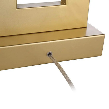 360 Lighting Marshall Modern Luxe Gold Open Rectangle Table Lamps Set of 2 360 Lightning