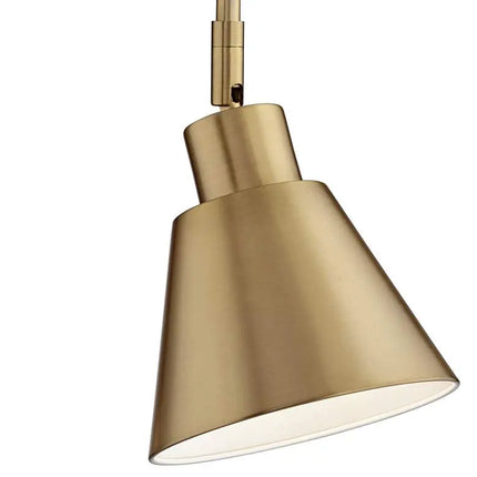 360 Lighting Marybel Antique Brass Plug-In Swing Arm Wall Lamps Set of 2 360 Lighting