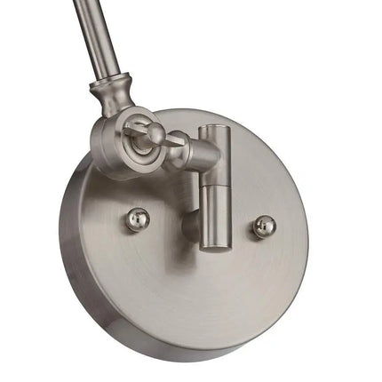 360 Lighting Mendes Adjustable Brushed Nickel Hardwire Wall Lamps Set of 2 360 Lighting